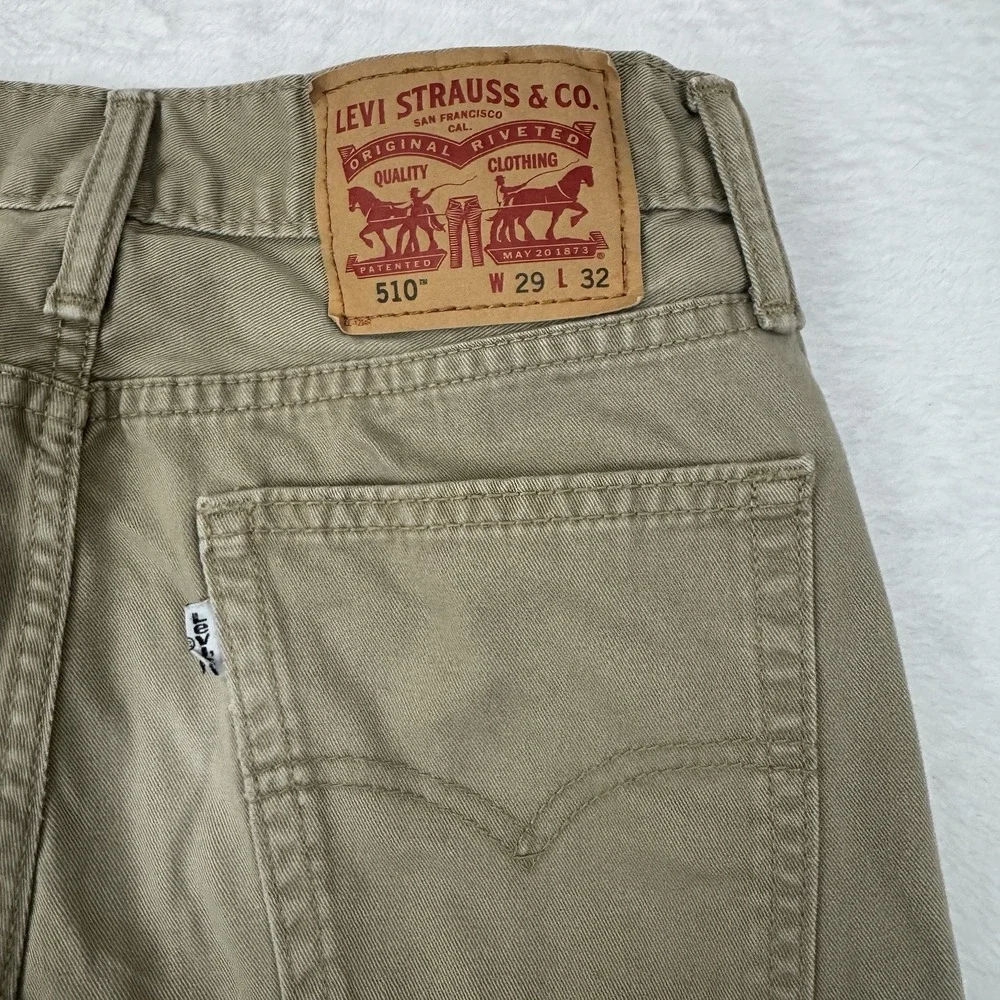 Levi's 510 Men's W29 x L32 Tan Skinny Fit Denim Jeans